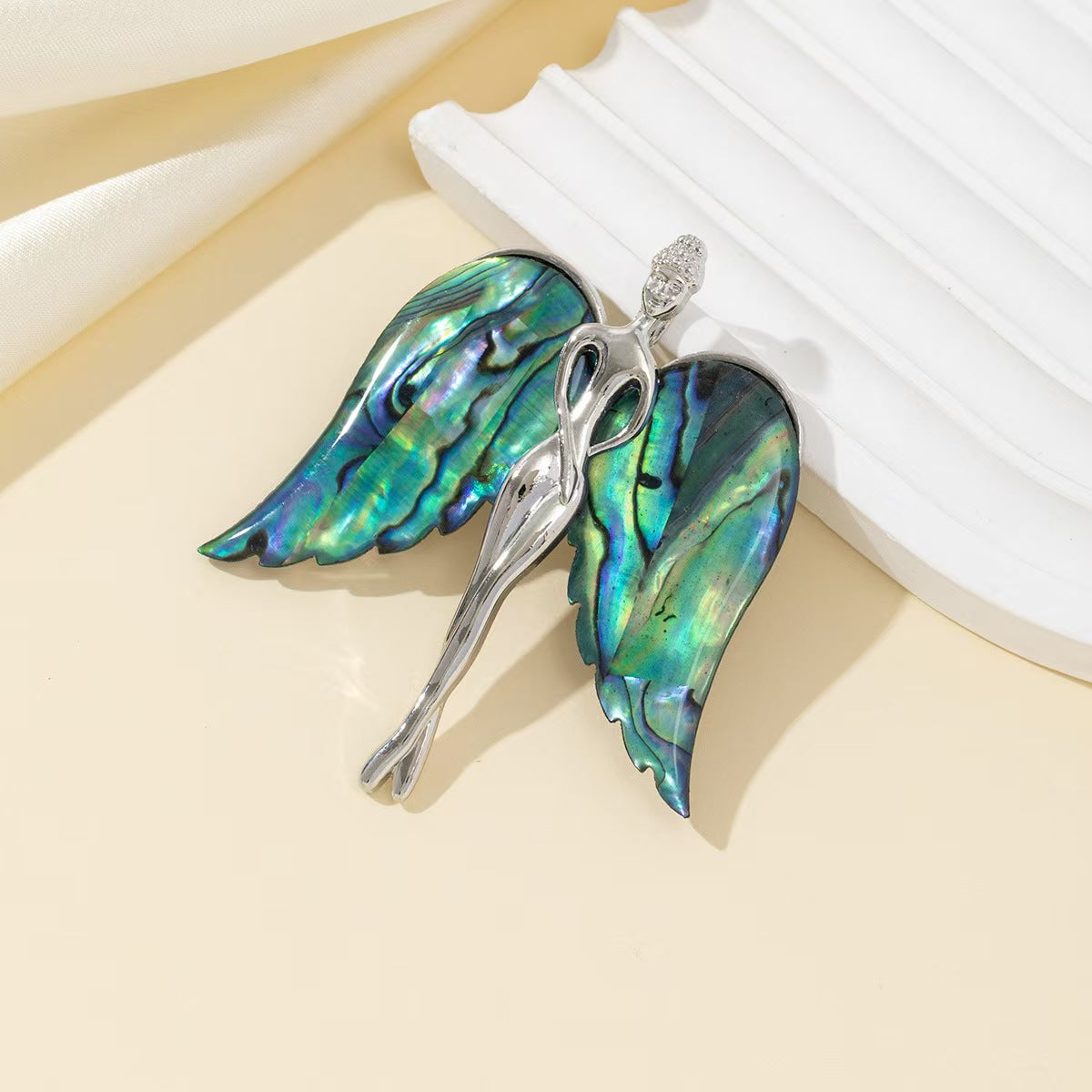 Shell Angel Brooch