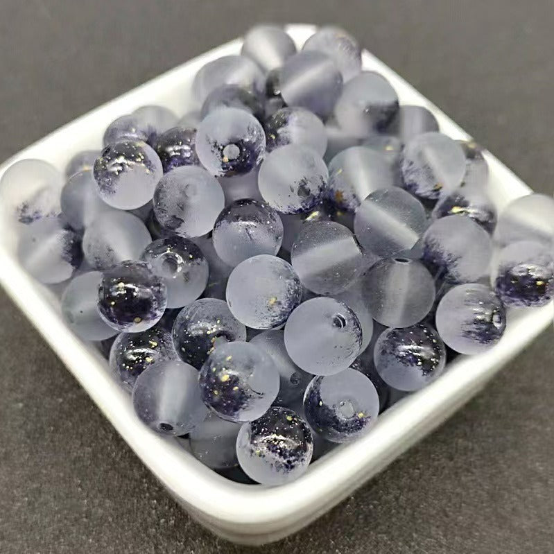 Gold-dusted Frosted Beads