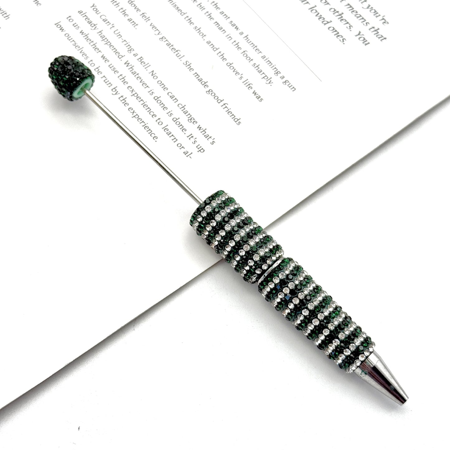Creative Striped Full Diamond Beadble Pen
