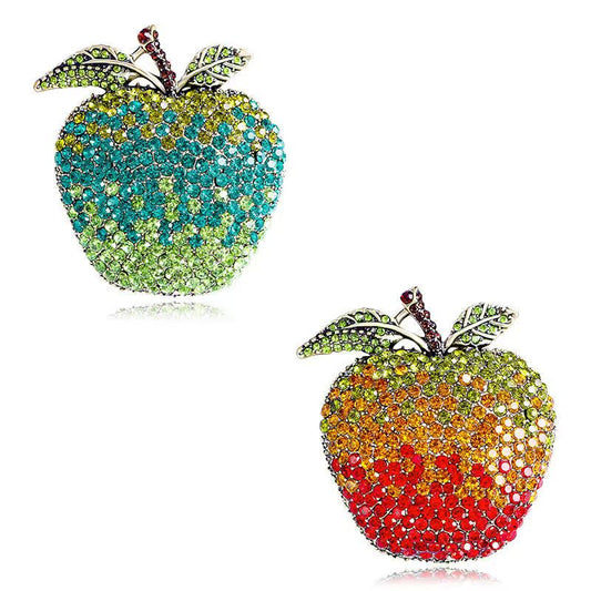 Vintage Art Apple Brooch
