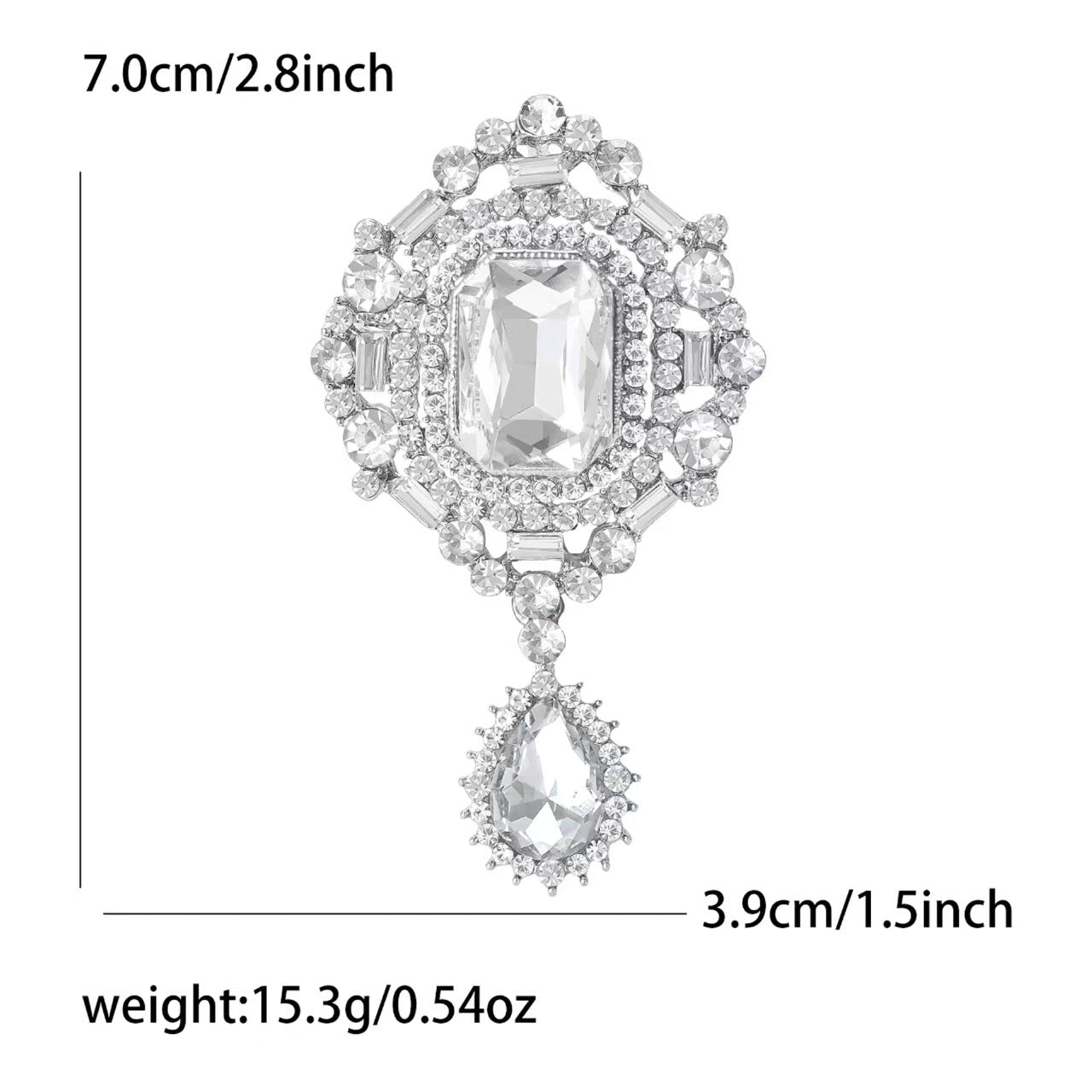 Teardrop Pendant Brooch