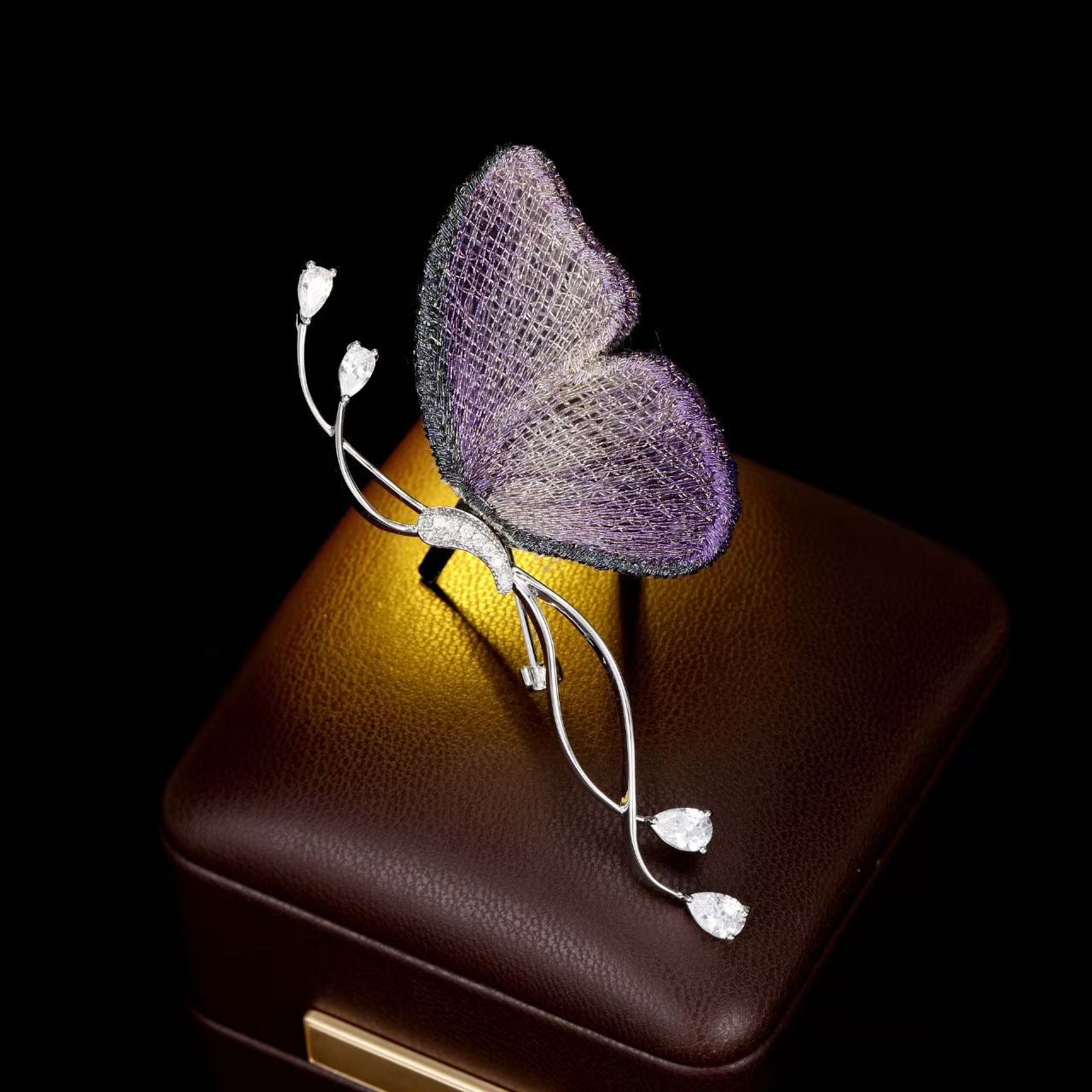 Design Embroidered Butterfly brooch