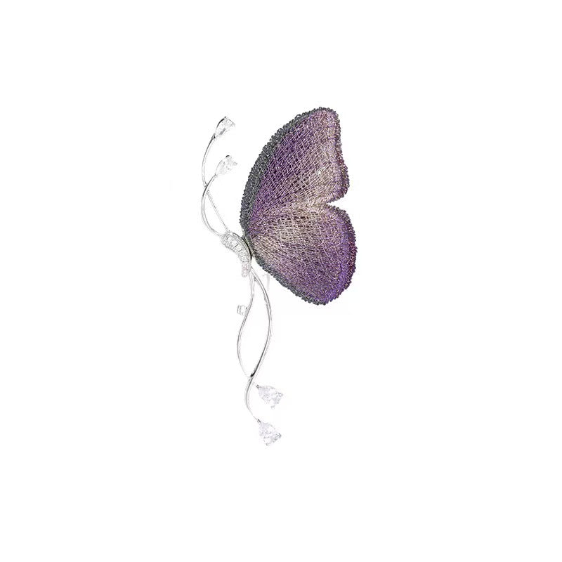 Design Embroidered Butterfly brooch