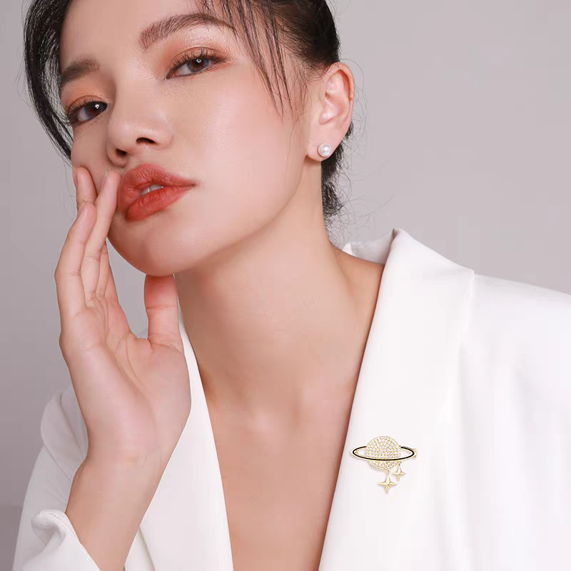 Planet Tassel Brooch