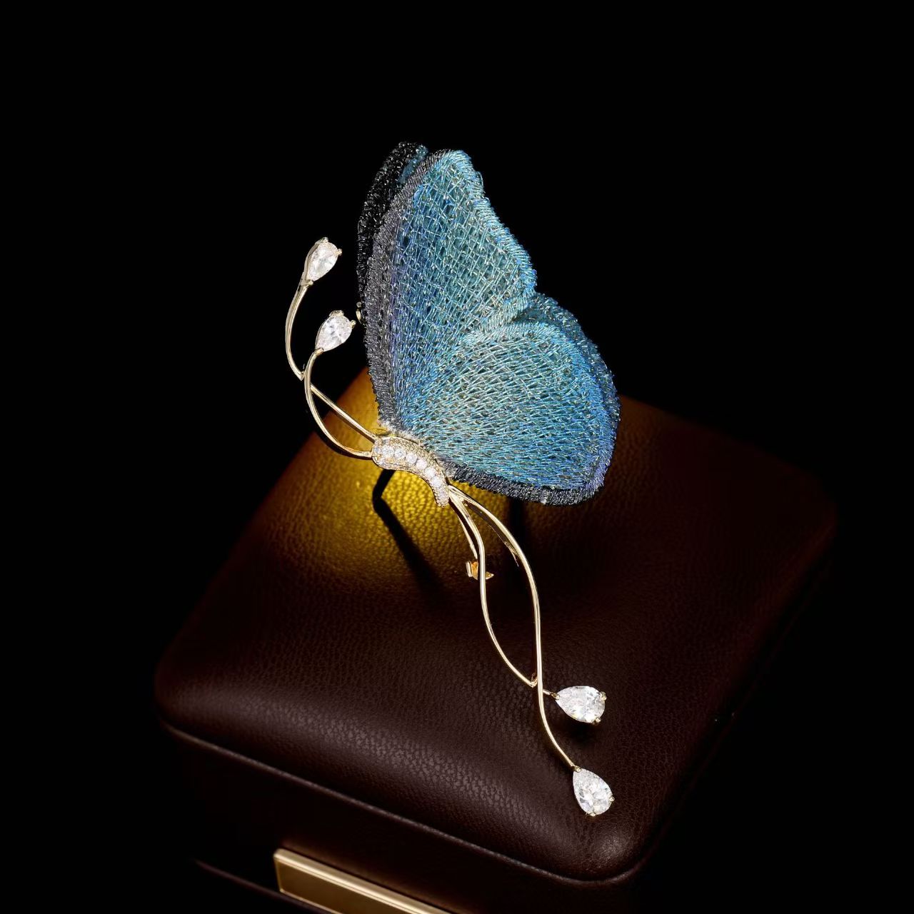 Design Embroidered Butterfly brooch