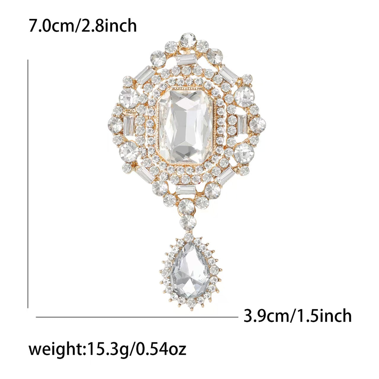 Teardrop Pendant Brooch