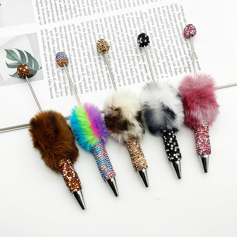 Plush Full Diamond Beadble Pen（Leopard Print）