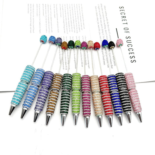 Creative Striped Full Diamond Beadble Pen