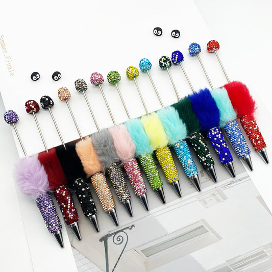 AB Pom-pom Full Diamond Beadble Pen
