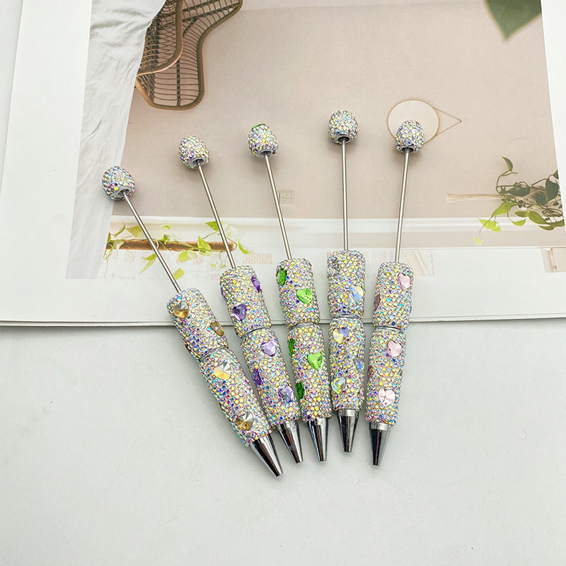 Heart-Shaped Full Diamond Beadble Pen