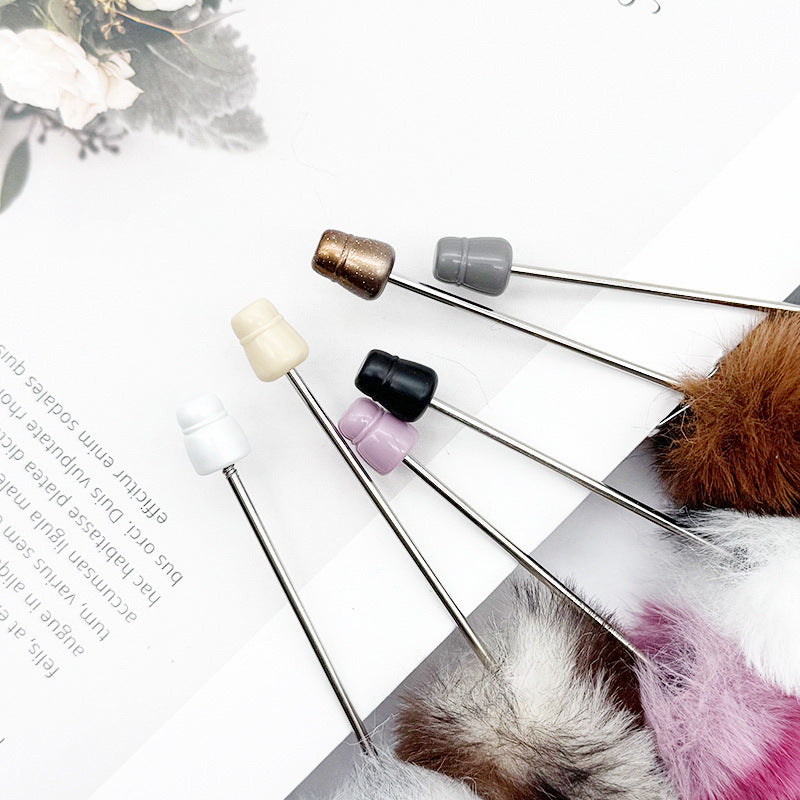 Leopard-print Plush Beaded Pen