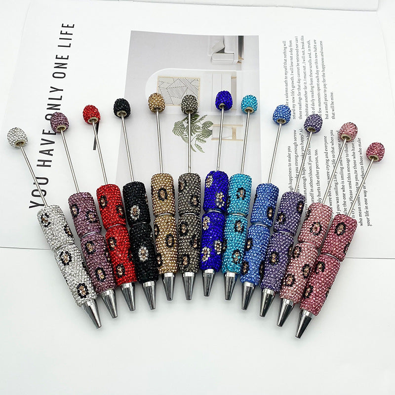 Leopard-Print Diamond-Studded Beadble Pen