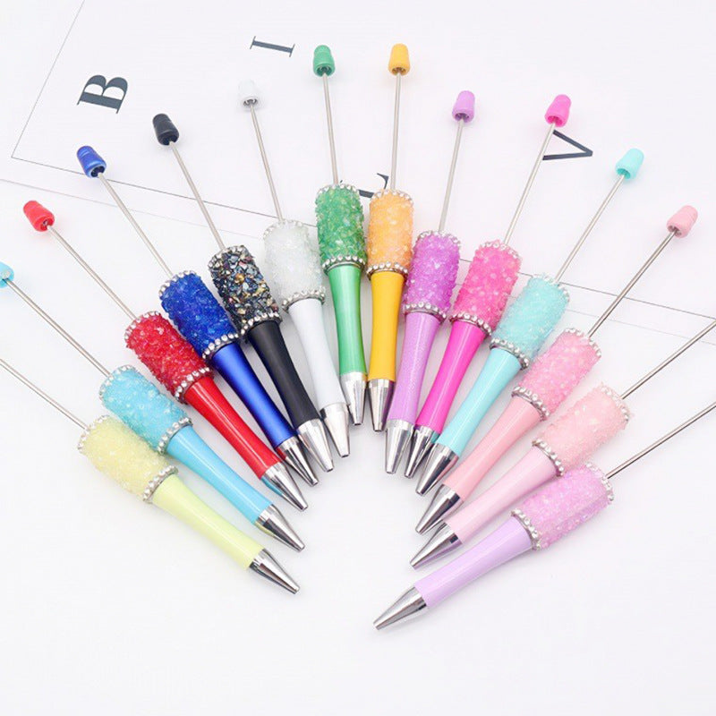 Crystal Chipped Stone Bead Pen