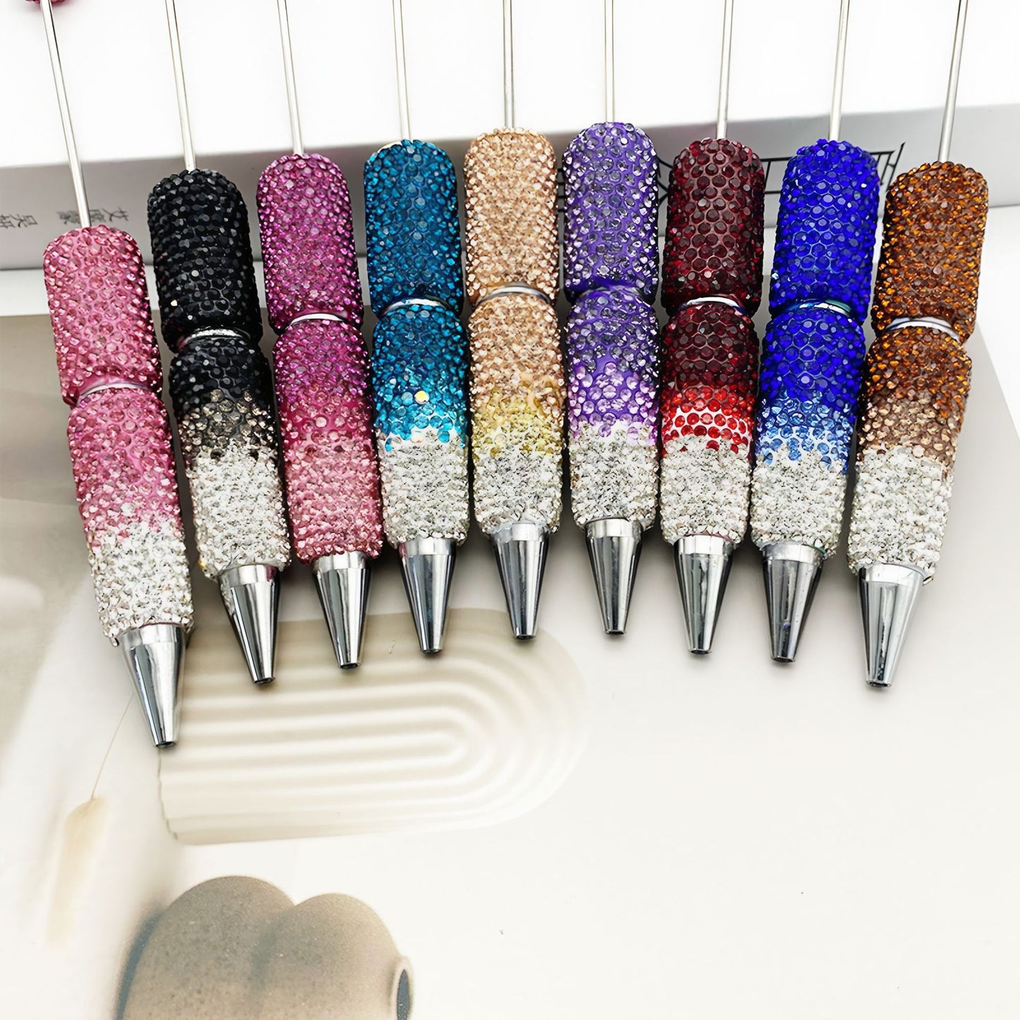Gradient Full Diamond Beadble Pen