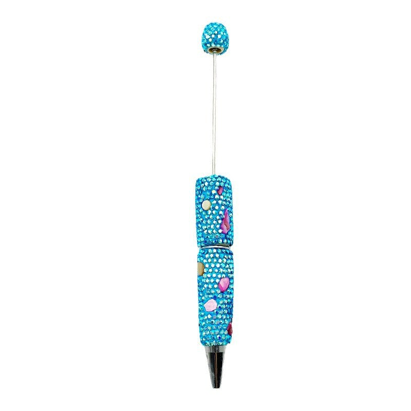 Electroplated Multicolored Shell Full Diamond Beadble Pen