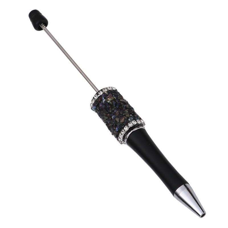 Crystal Chipped Stone Bead Pen