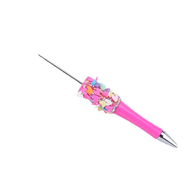 Pastel-Colored Heart-Shaped  Beadble Pen