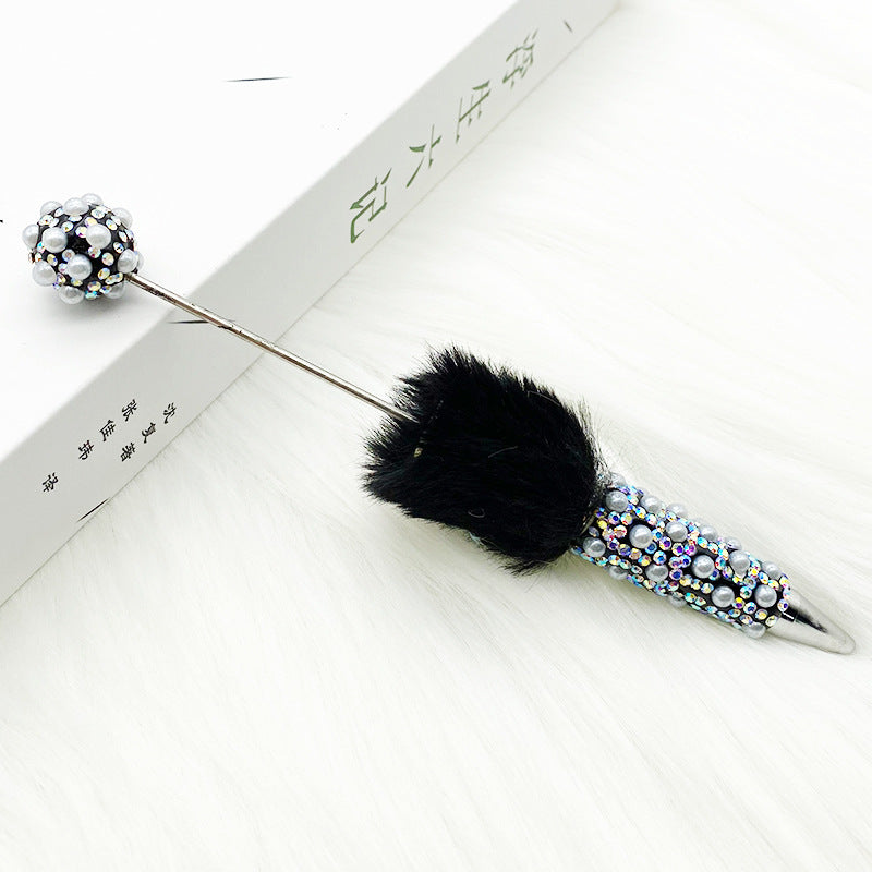 Plush Full Of Diamonds And Pearls Beadble Pen