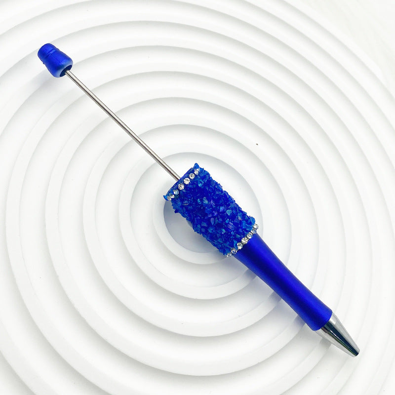 Crystal Chipped Stone Bead Pen