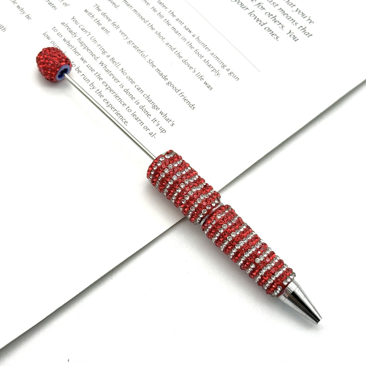 Creative Striped Full Diamond Beadble Pen