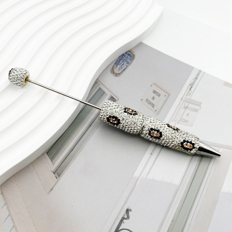 Leopard-Print Diamond-Studded Beadble Pen