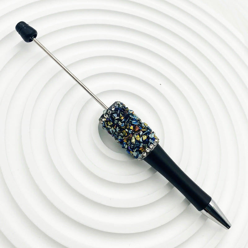 Crystal Chipped Stone Bead Pen