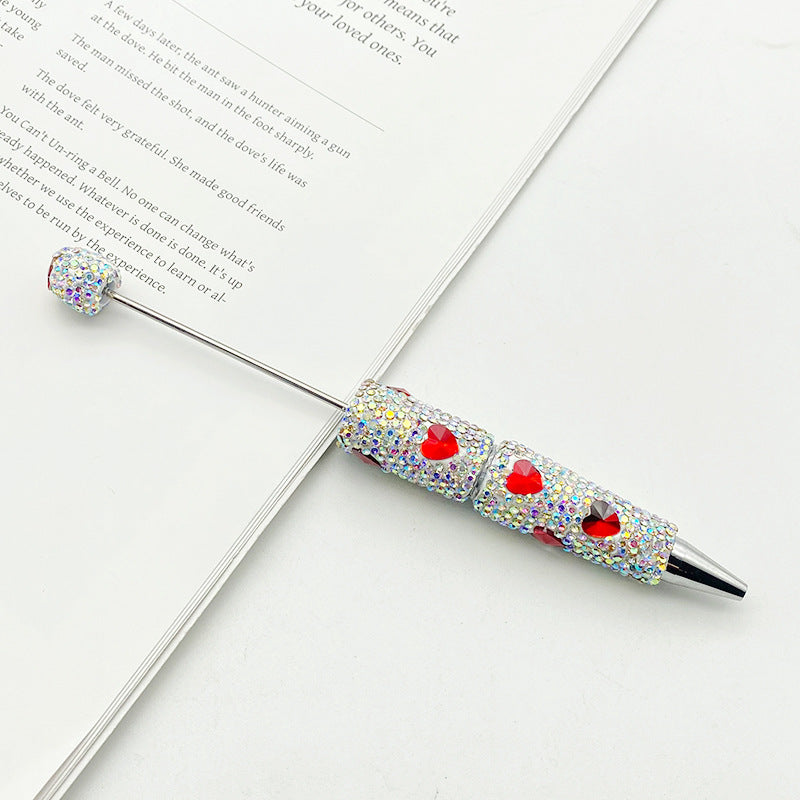 Heart-Shaped Full Diamond Beadble Pen