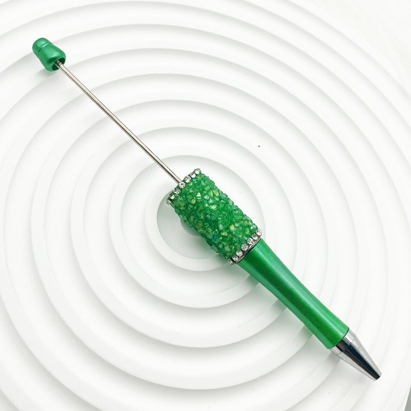 Crystal Chipped Stone Bead Pen