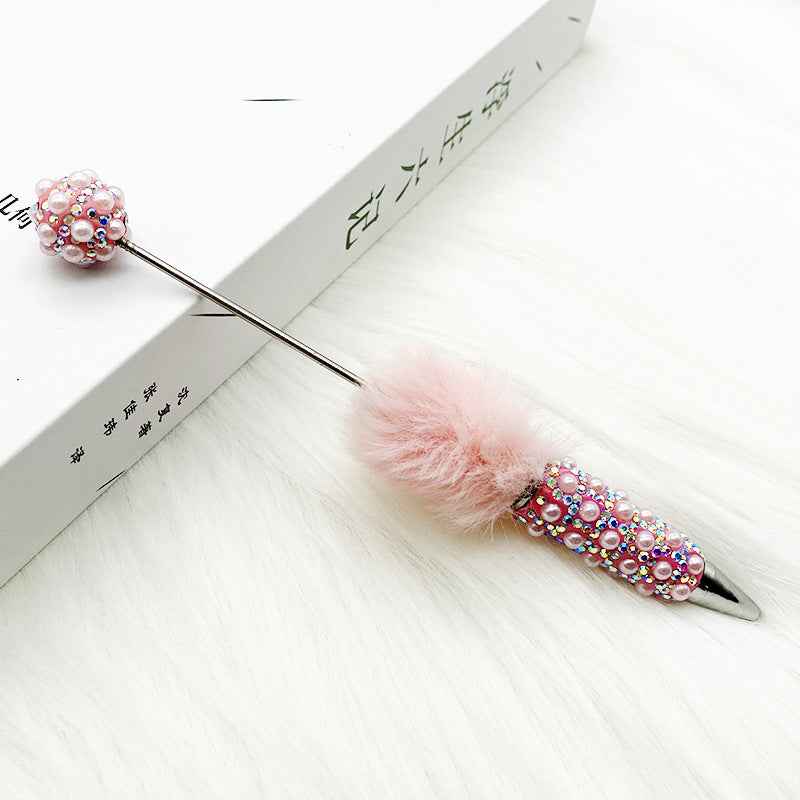 Plush Full Of Diamonds And Pearls Beadble Pen