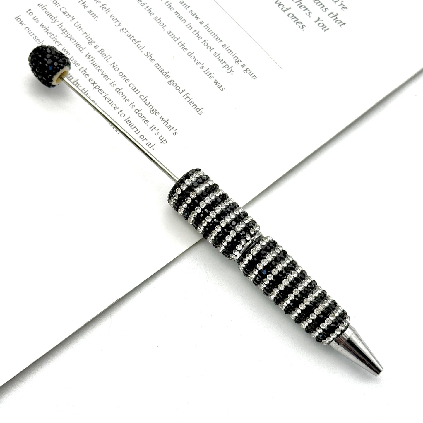 Creative Striped Full Diamond Beadble Pen