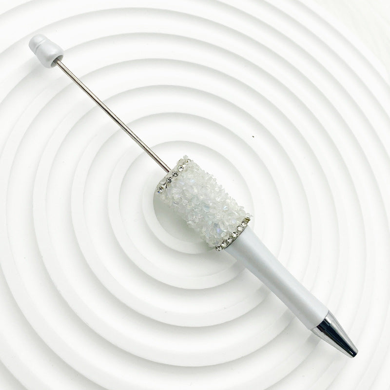 Crystal Chipped Stone Bead Pen