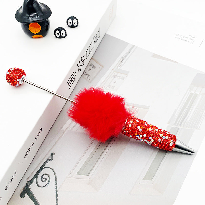 AB Pom-pom Full Diamond Beadble Pen