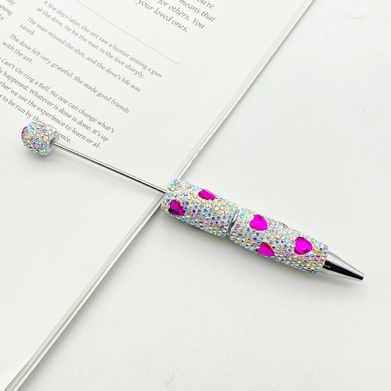 Heart-Shaped Full Diamond Beadble Pen