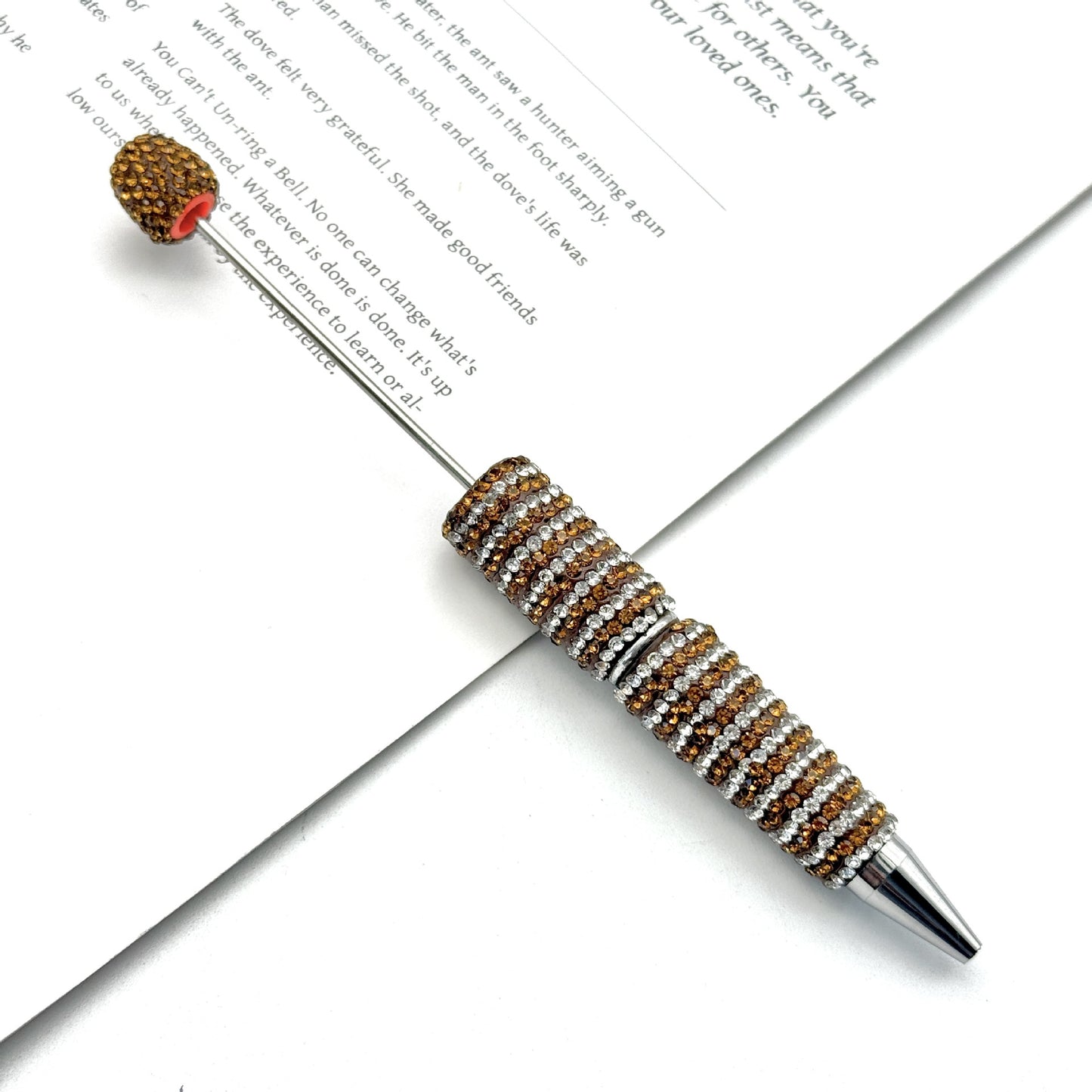 Creative Striped Full Diamond Beadble Pen