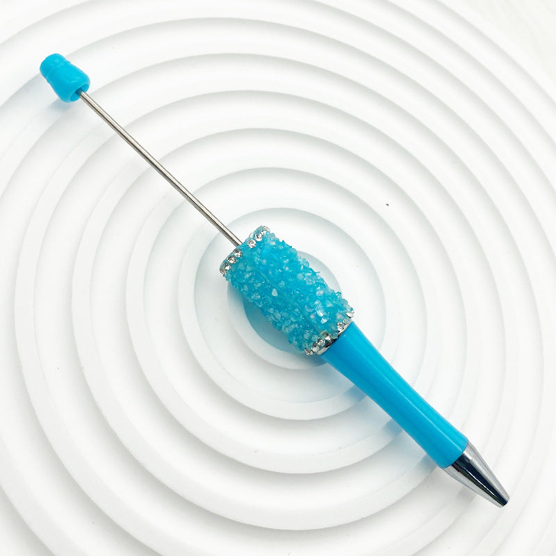 Crystal Chipped Stone Bead Pen