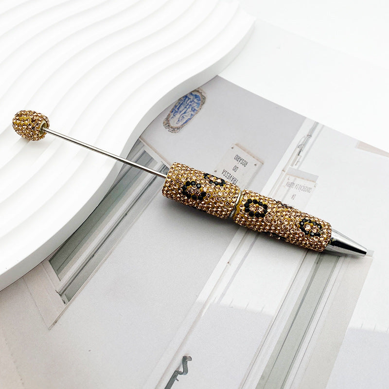 Leopard-Print Diamond-Studded Beadble Pen