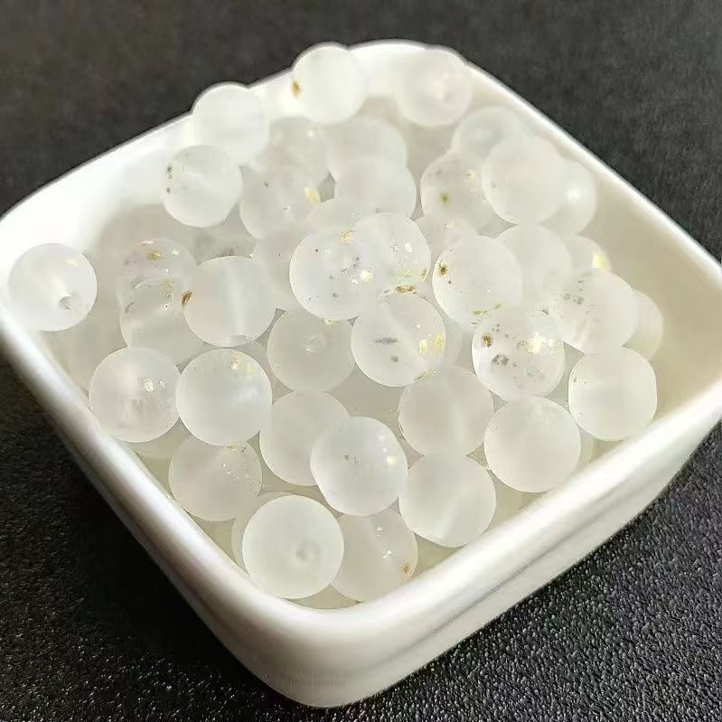 Gold-dusted Frosted Beads