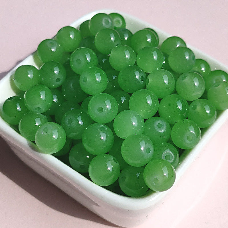 Imitation Jade Glass Beads