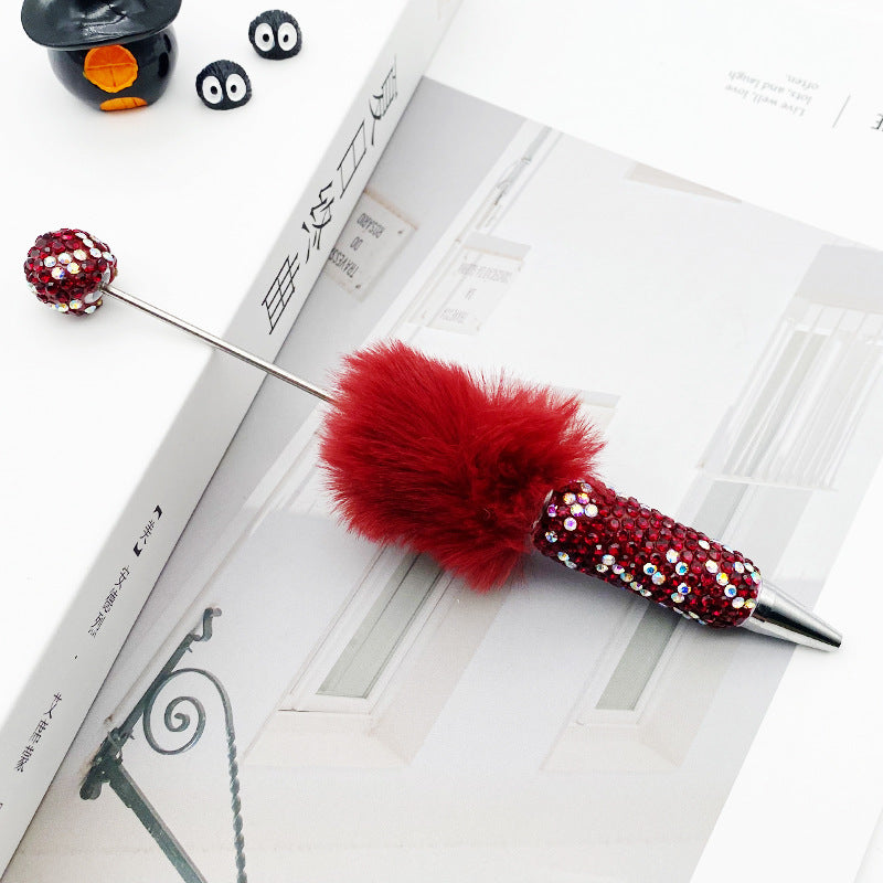 AB Pom-pom Full Diamond Beadble Pen