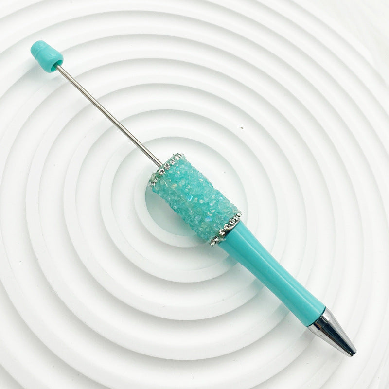 Crystal Chipped Stone Bead Pen