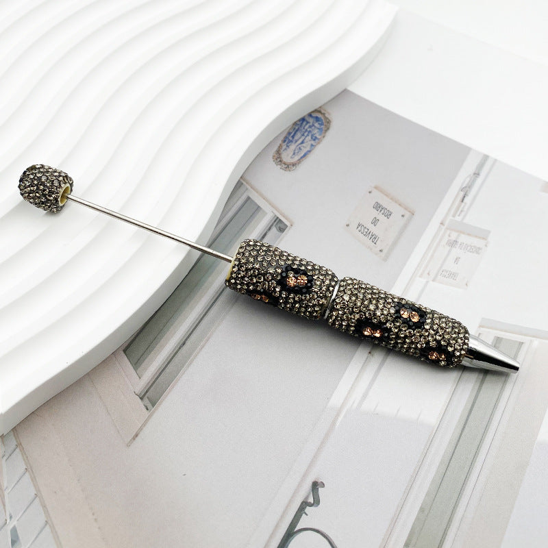 Leopard-Print Diamond-Studded Beadble Pen