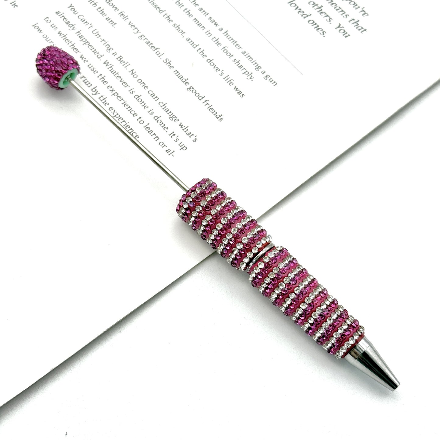 Creative Striped Full Diamond Beadble Pen
