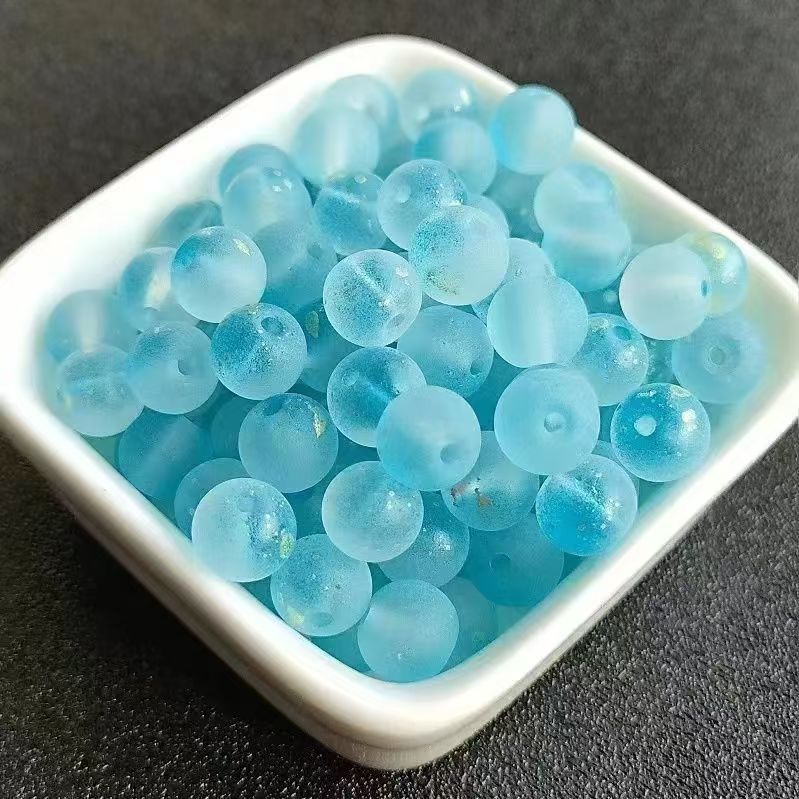 Gold-dusted Frosted Beads