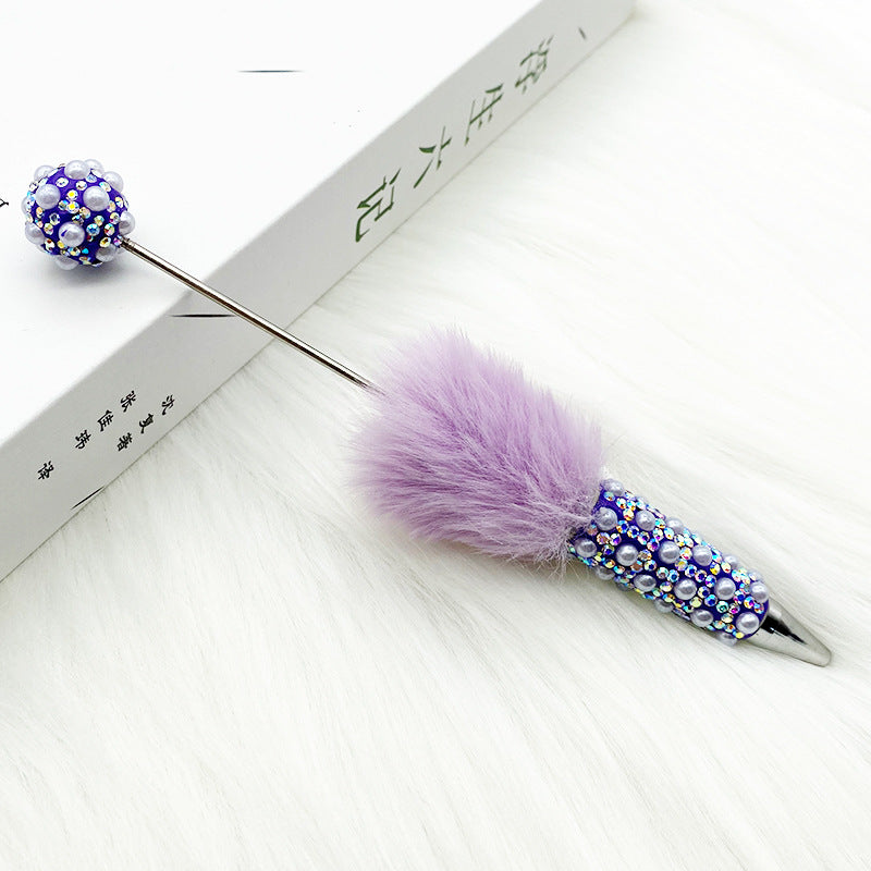 Plush Full Of Diamonds And Pearls Beadble Pen