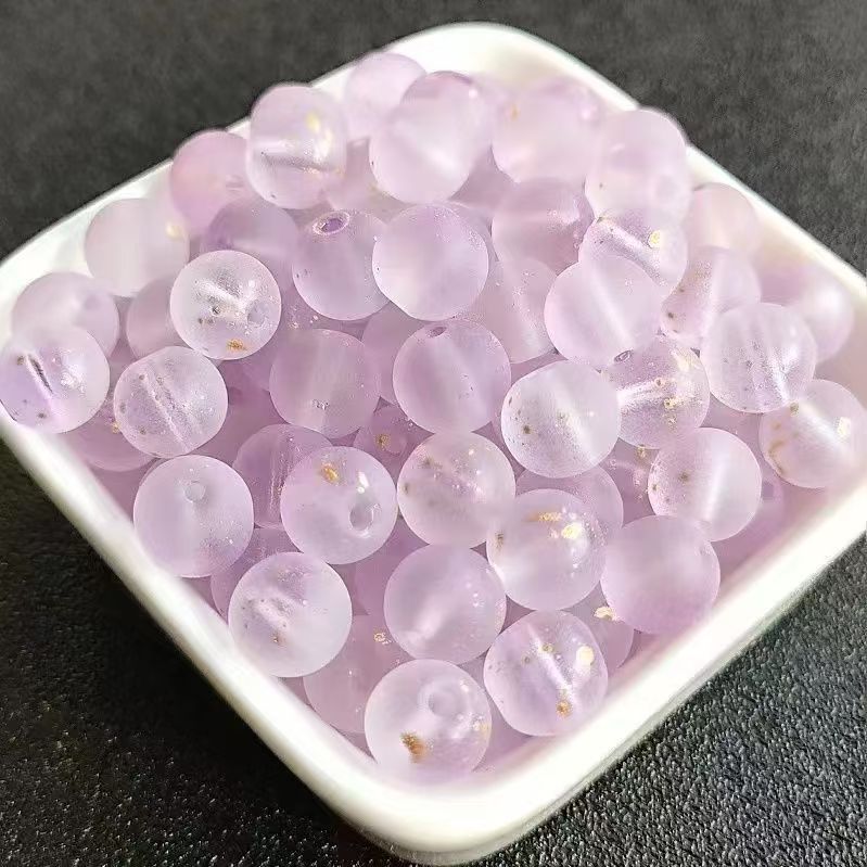 Gold-dusted Frosted Beads