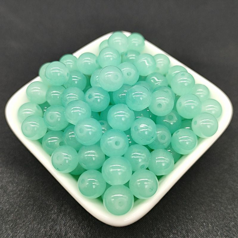 Imitation Jade Glass Beads