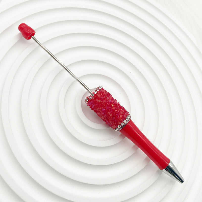 Crystal Chipped Stone Bead Pen