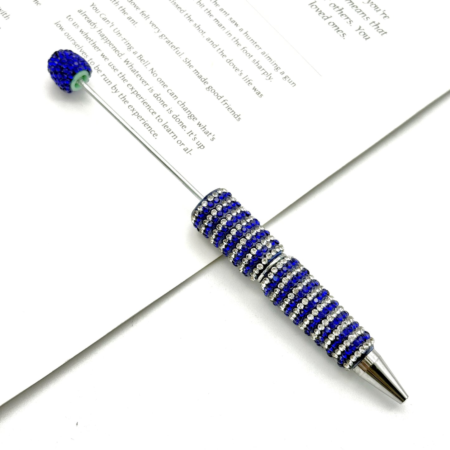 Creative Striped Full Diamond Beadble Pen