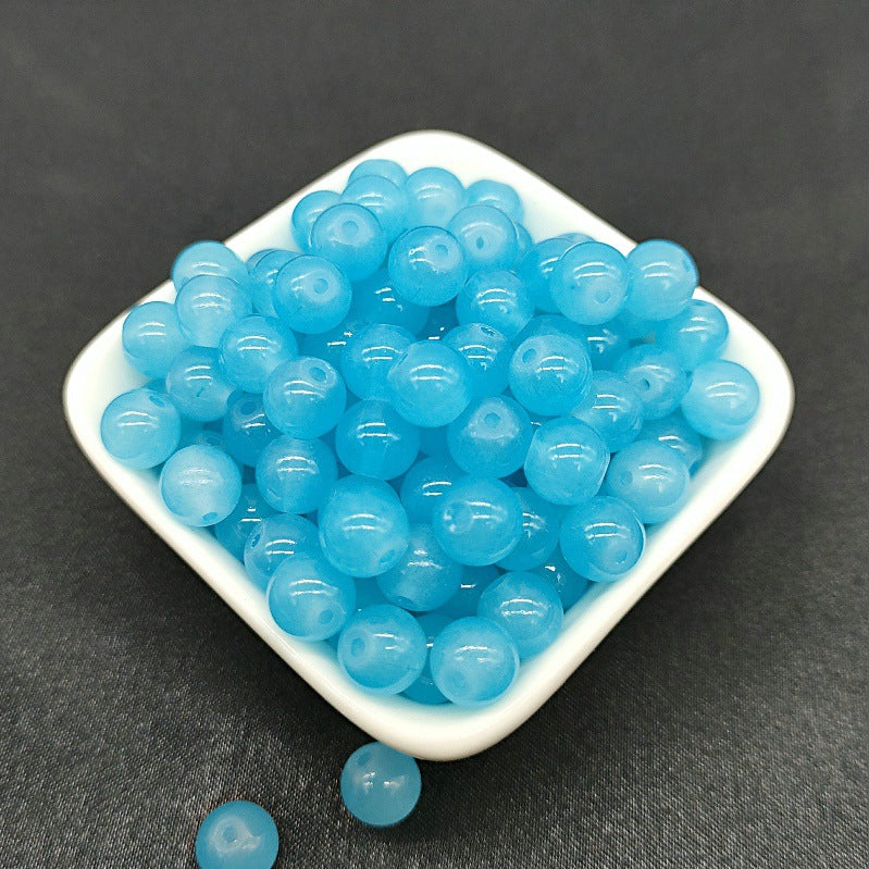 Imitation Jade Glass Beads