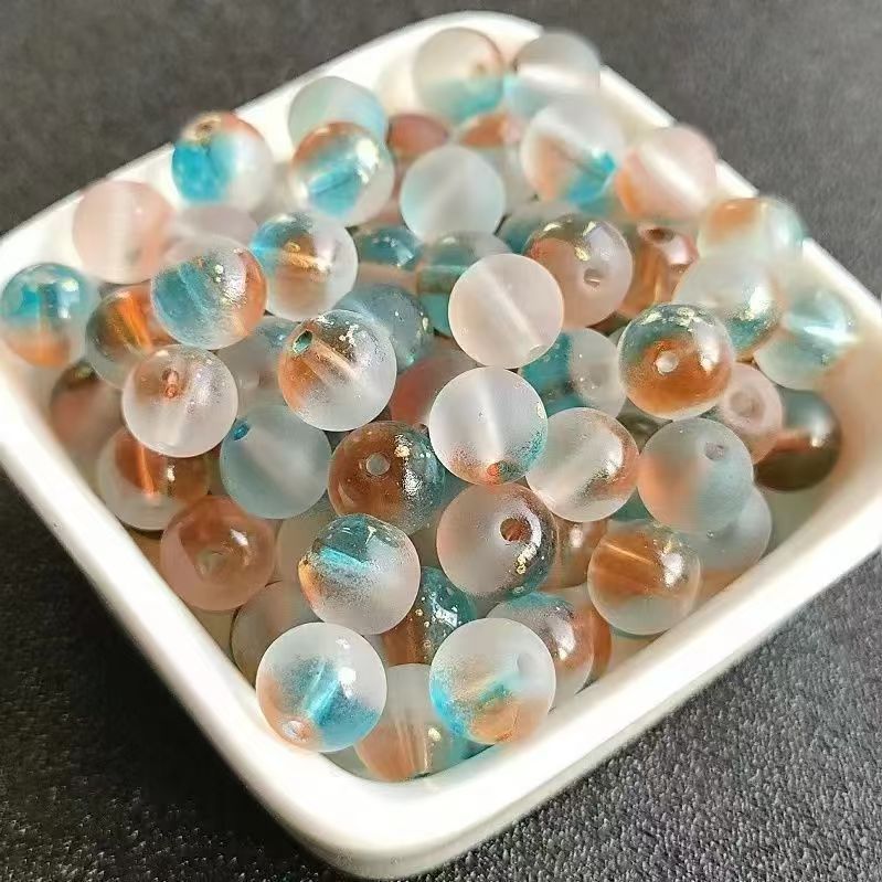 Gold-dusted Frosted Beads